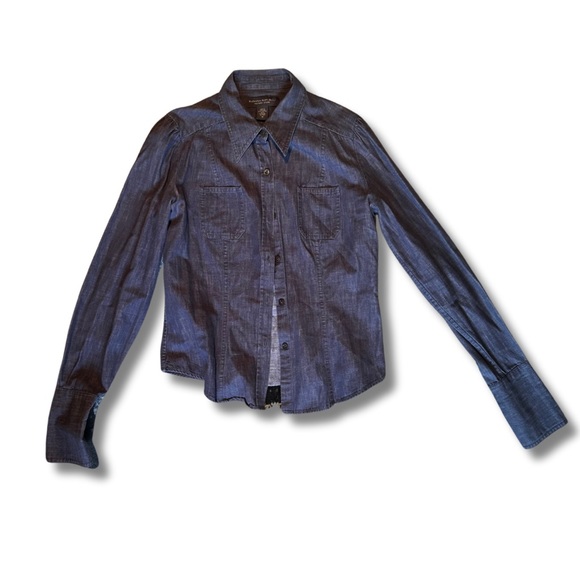 Banana Republic Factory Denim Long-Sleeve Button-Down Shirt - Picture 1 of 5